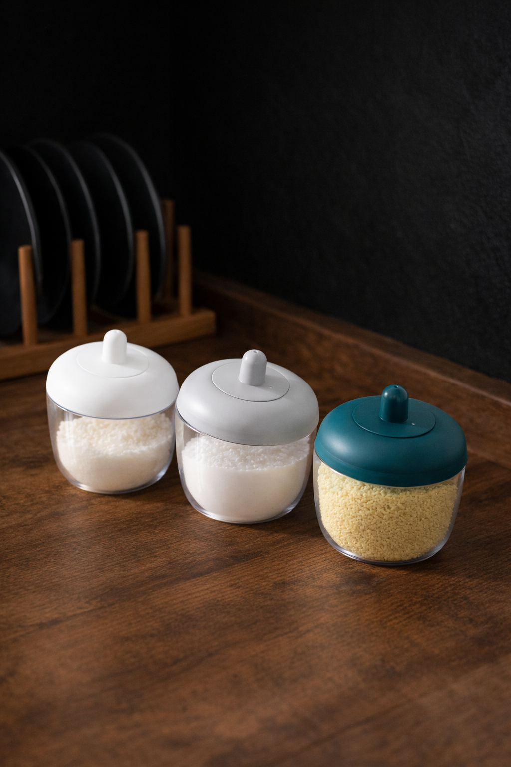 Round spice jar with spoon – Season Jar 