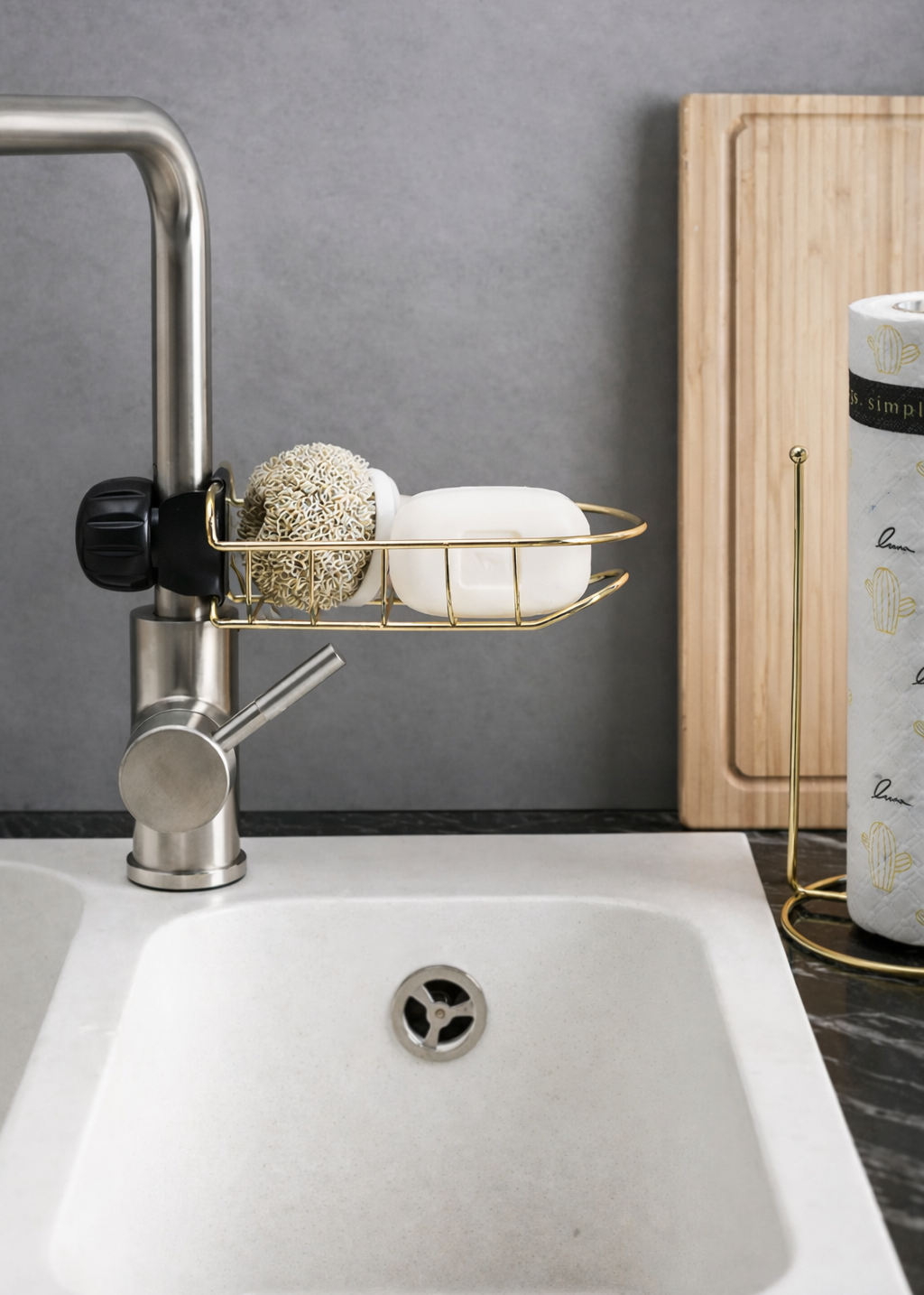 Sink organizer basket with drainer tray - Elio 