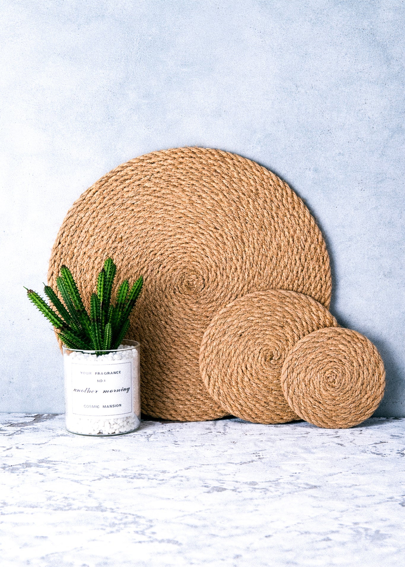 Round jute placemat – Natural 