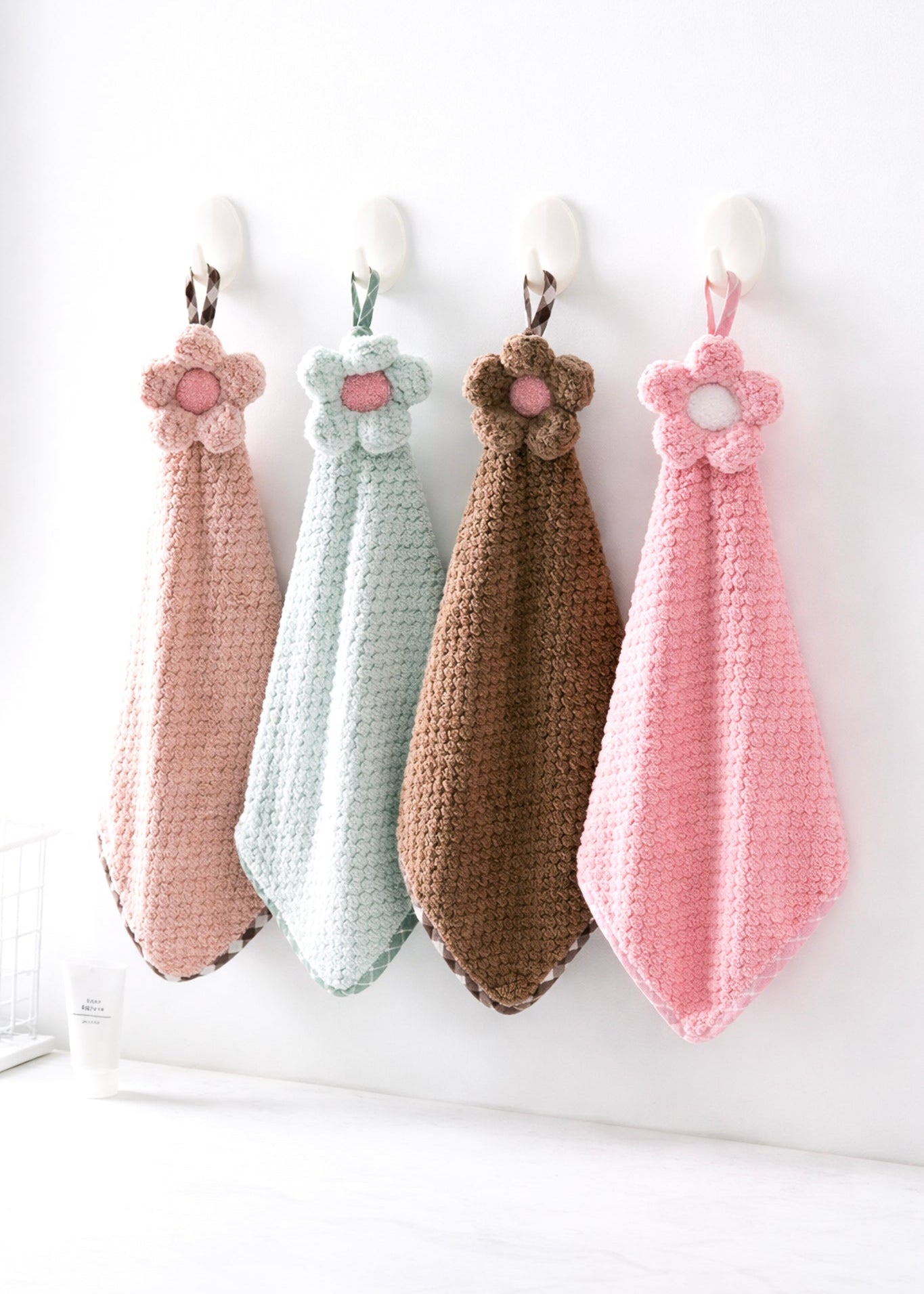 Microfiber hanging hand towels – Blossom 