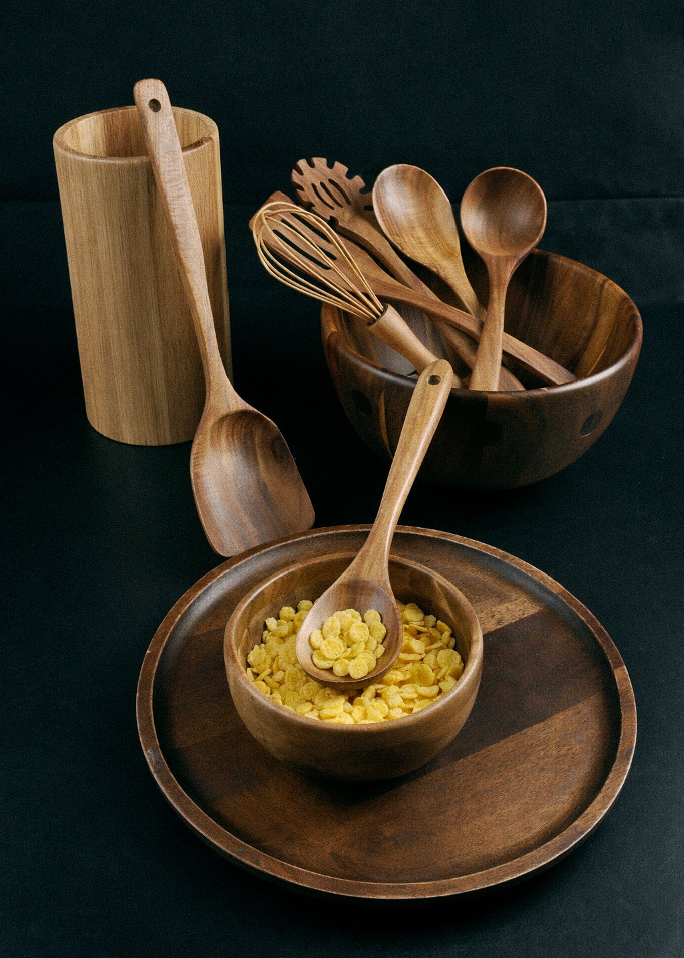 Wooden kitchen utensil set – 7 pieces 