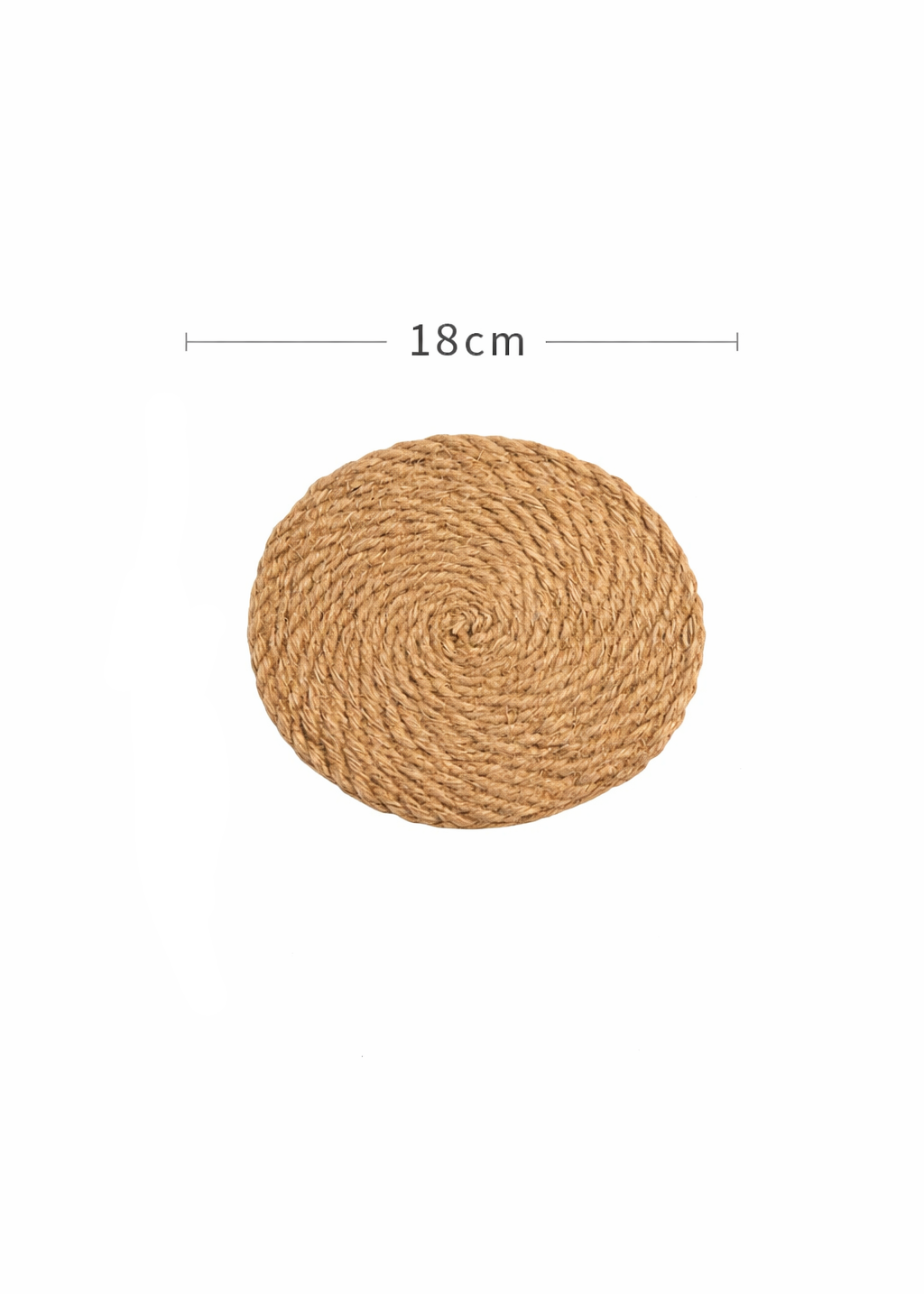 Round jute placemat – Natural 