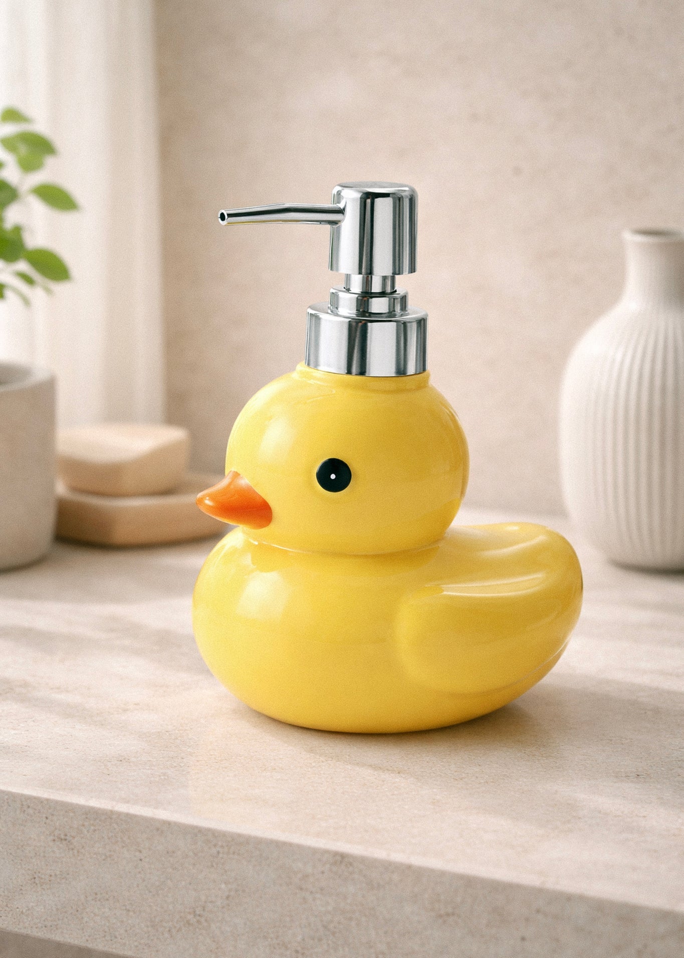Ceramic soap dispenser – Duck 