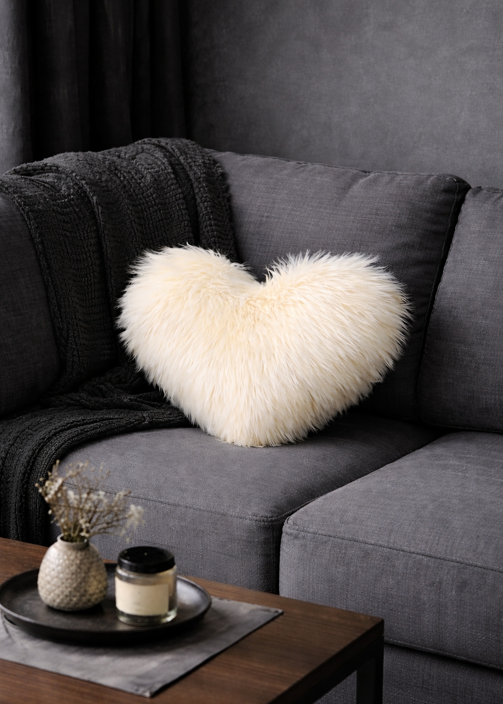 Heart-shaped cushion cover - Alma